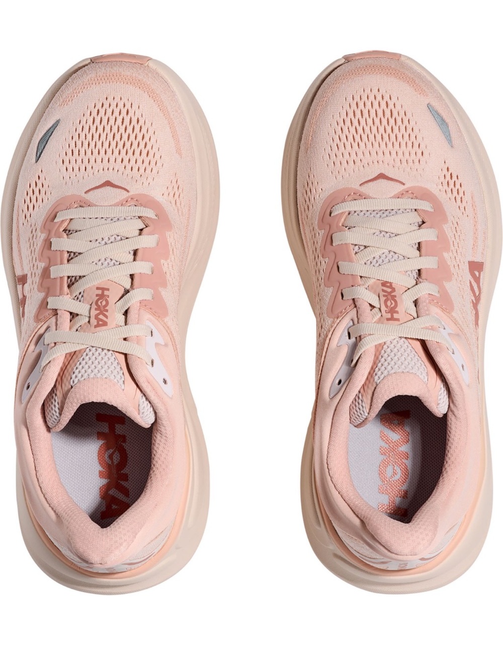 HOKA Women's Bondi 9 Running Shoes Rose Latte / Rose Cream Size 10